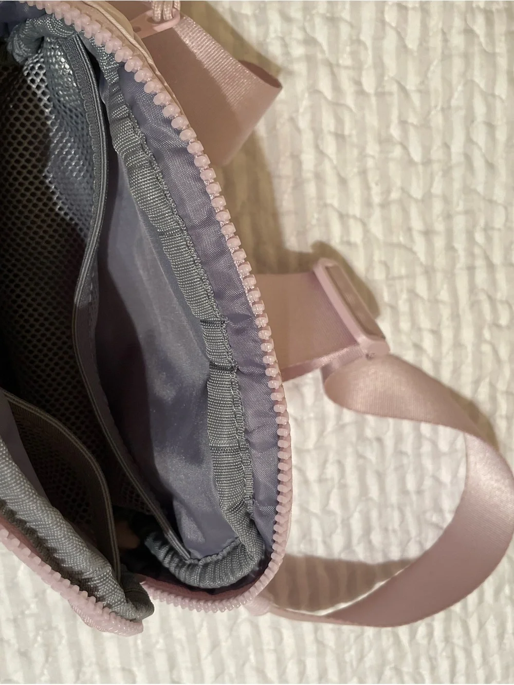 Women's Soft Blush Crossbody Belt Bag - Blush Pink